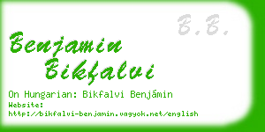benjamin bikfalvi business card
